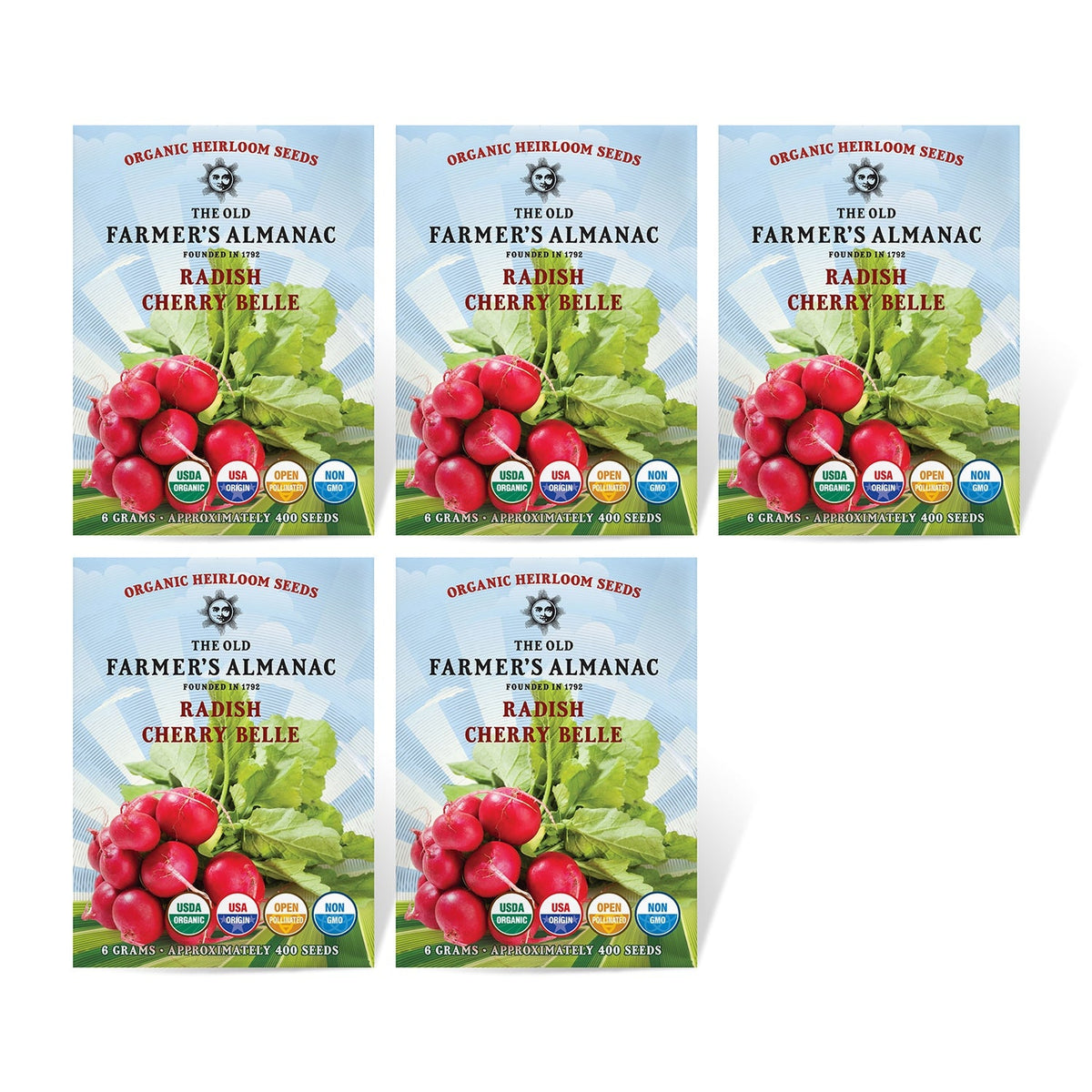 The Old Farmer's Almanac Organic Cherry Belle Radish Seeds - USDA Organic