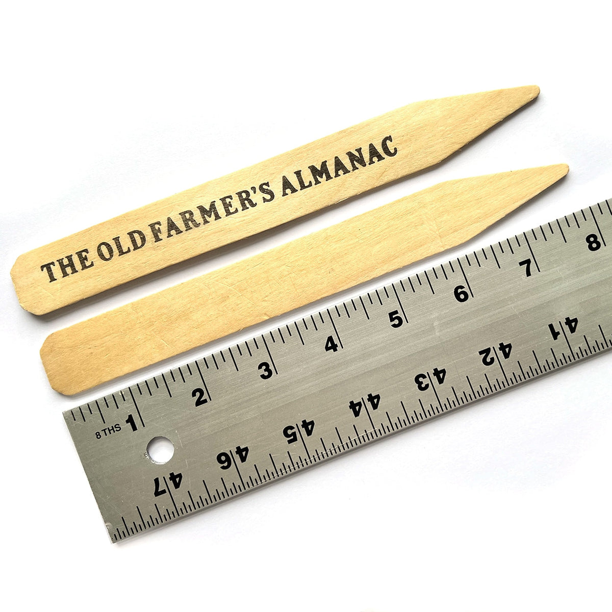 The Old Farmer's Almanac Wooden Garden Seed & Plant Markers - 40 Stakes - 8.0 x 0.875 Inches Each