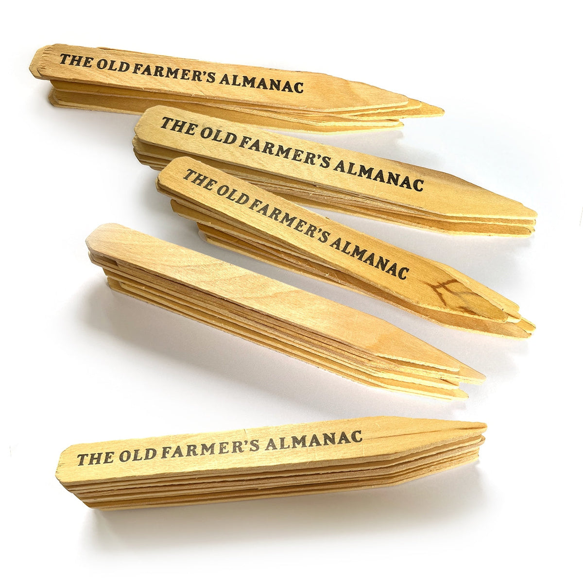 The Old Farmer's Almanac Wooden Garden Seed & Plant Markers - 40 Stakes - 8.0 x 0.875 Inches Each