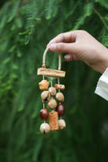 "The Prosperity Charm" - Good Luck Wood & Seed Wind Chime with "Wealth" Talisman