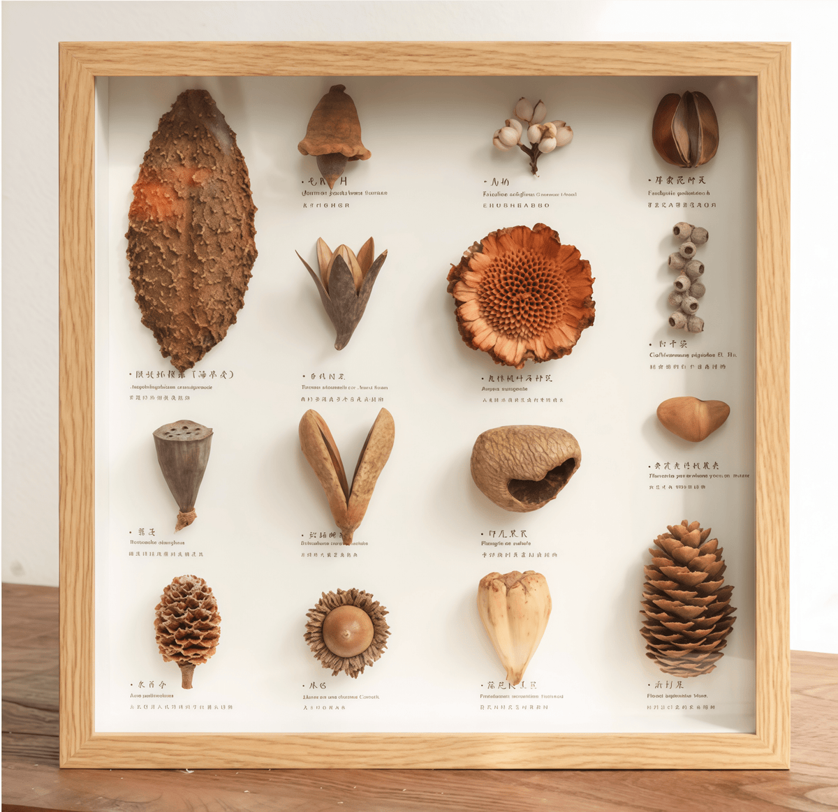"The Rainforest Seed Vault" Tropical Specimen Shadow Box