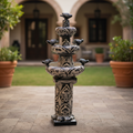 Talavera Blue & White Fountain | Authentic Mexican Ceramic Water Feature