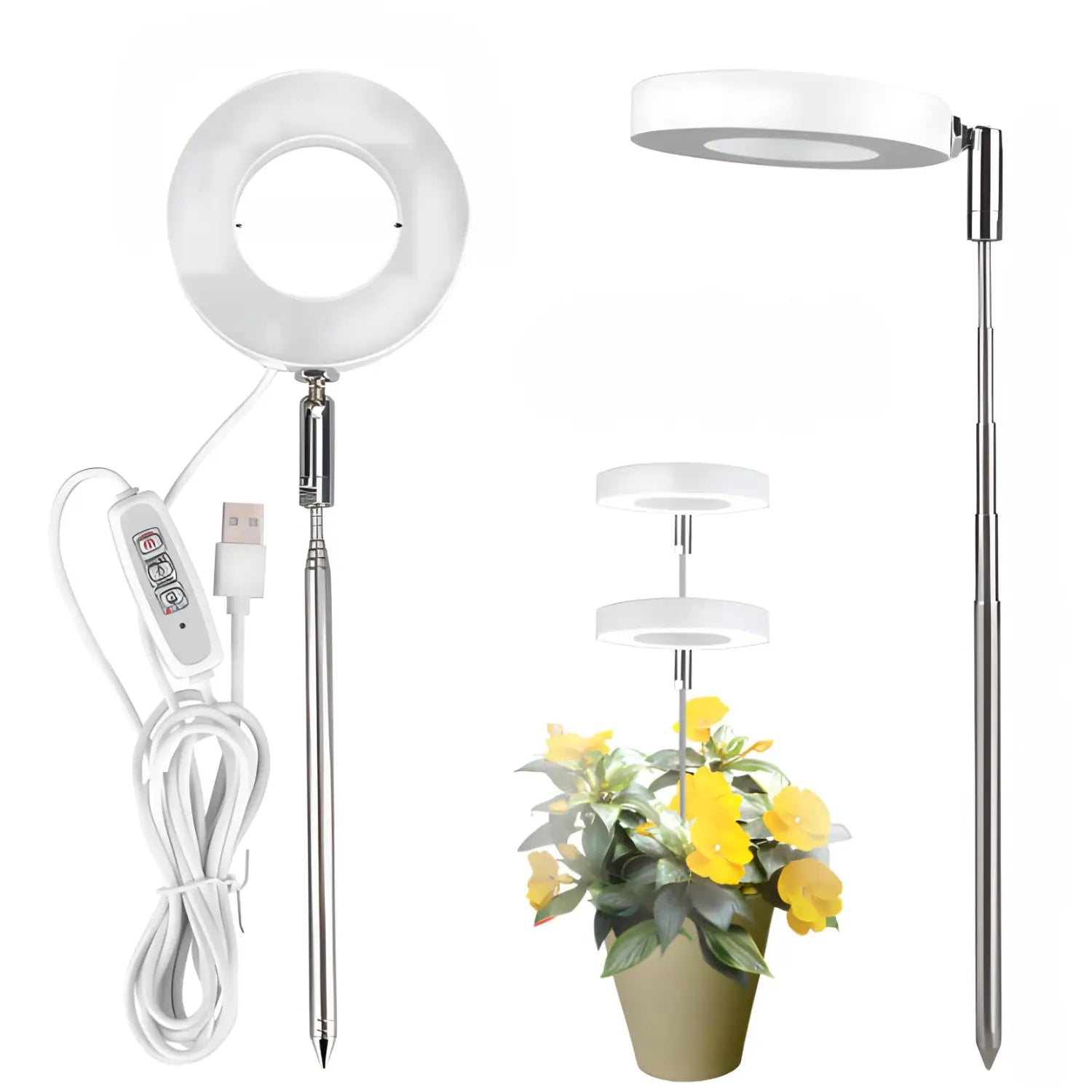 Timing Dimming Plant Grow Light for Succulent Bonsai Plants