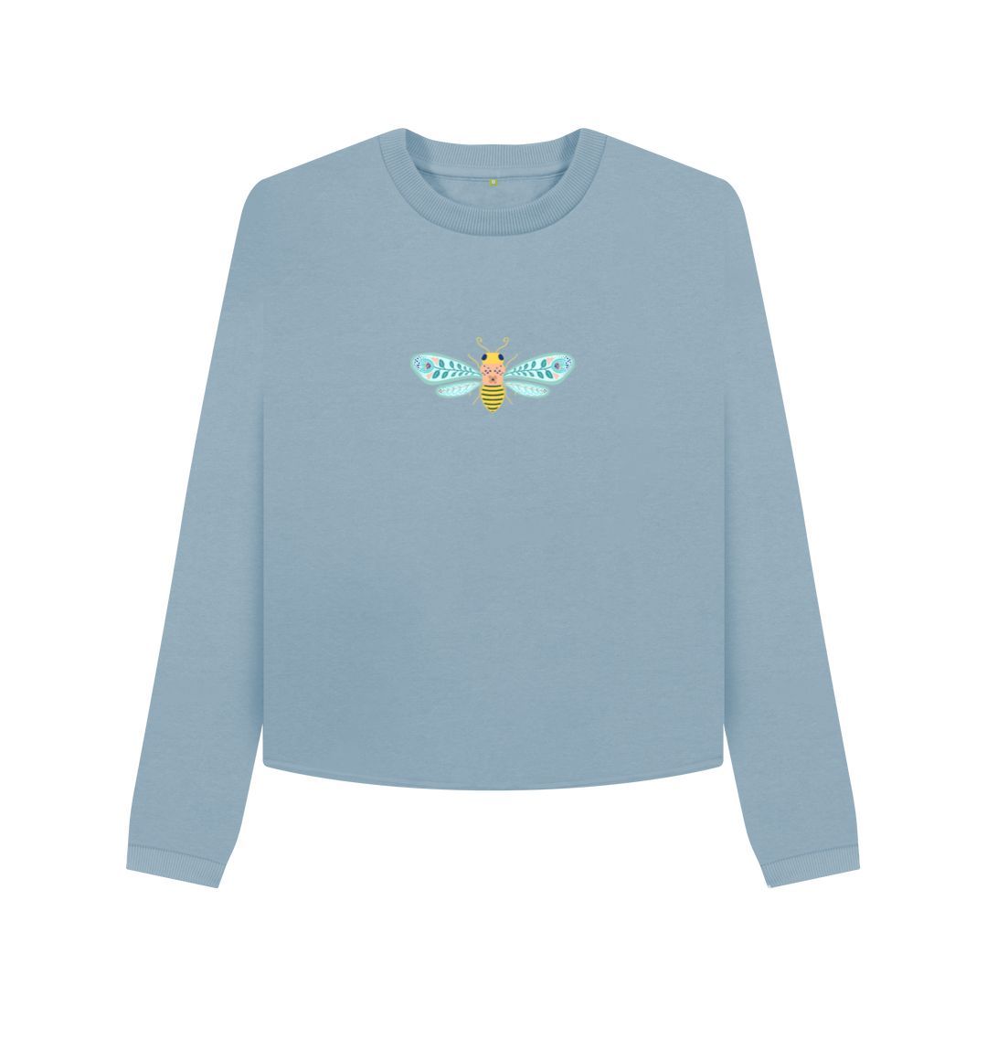 Cozy Bee Pullover (Adult - Rose, Light Green & Dusty Blue)