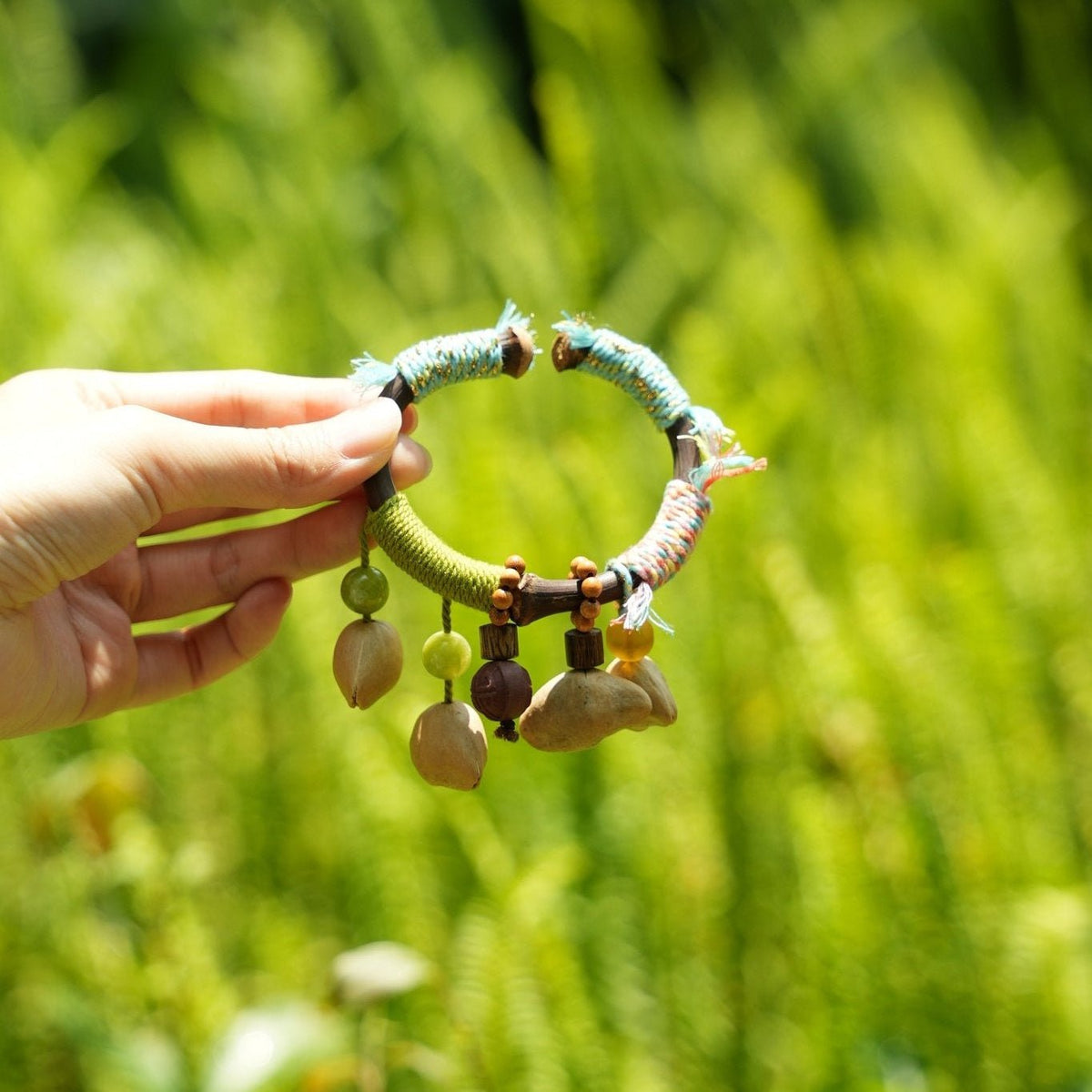 "Tribal Vine" Natural Branch Seed Bangle