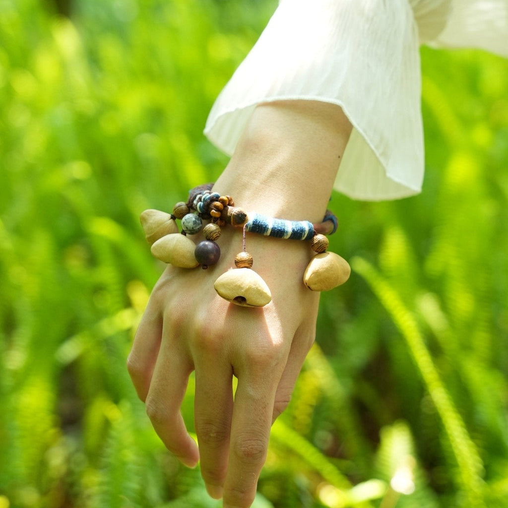 "Tribal Vine" Natural Branch Seed Bangle