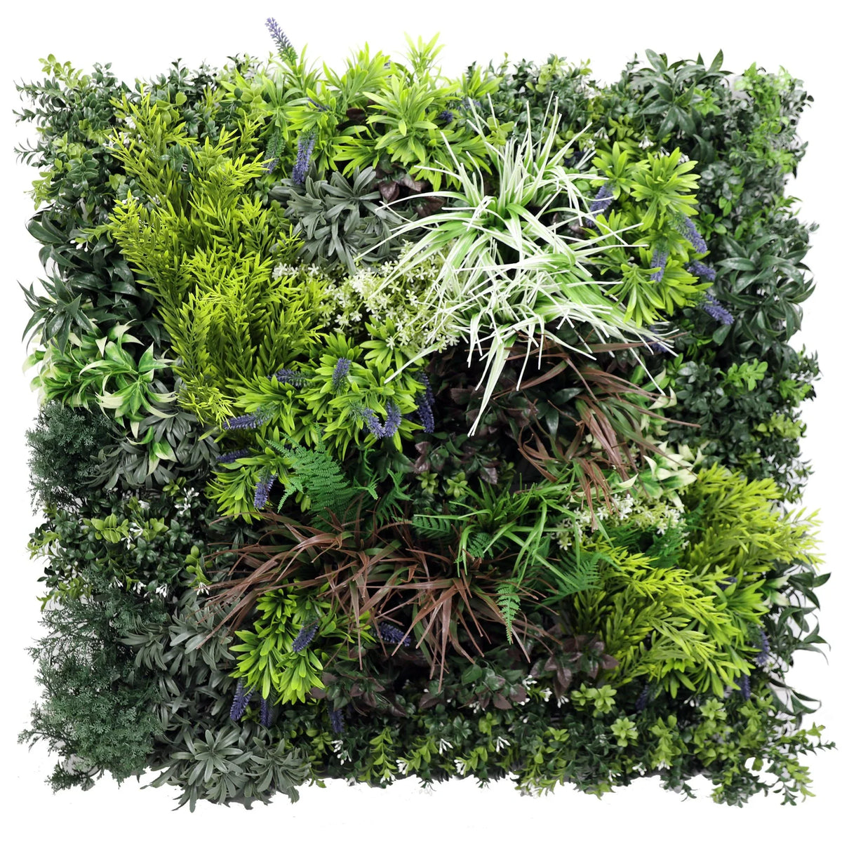 Tropical Forest Artificial Vertical Garden Green Wall Panel 35×35in – NFPA 701 Certified – UV Resistant – Commercial Grade