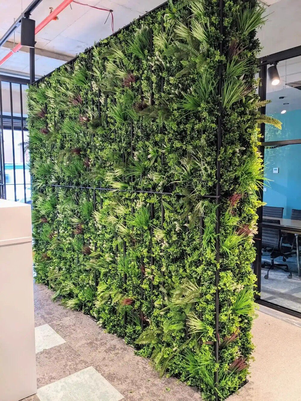 Tropical Vista Artificial Vertical Garden Green Wall Panel 40×40in 11 SQ FT – UV Resistant – Commercial Grade