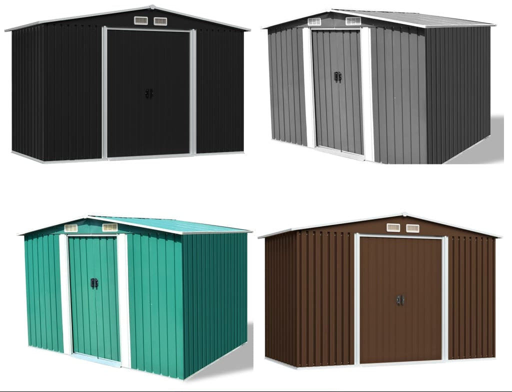vidaXL Outdoor Storage Shed Garden Shed Patio Metal Storage Shed Backyard Shed