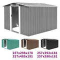 vidaXL Outdoor Storage Shed Garden Shed Metal Storage Backyard Patio Shed Gray