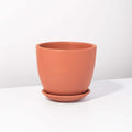 Marie Oval Terracotta Minimalist Planter - Empty