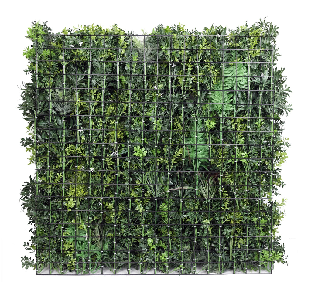 Tropical Vibe Artificial Vertical Garden Green Wall Panel 35×35in – NFPA 701 Certified – UV Resistant – Commercial Grade