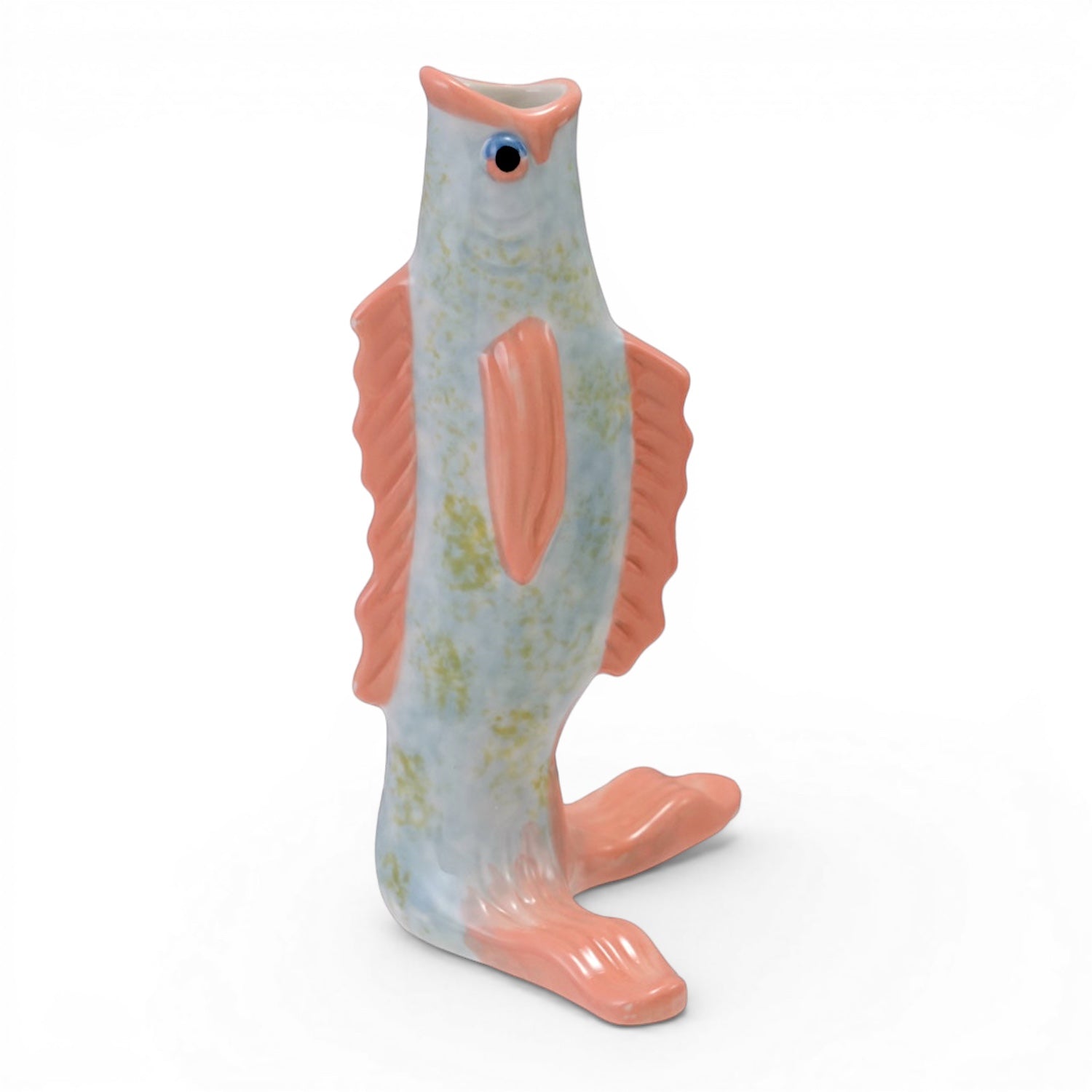 Vintage Fish Shaped Ceramic Vase