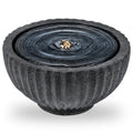 Costway 18" Outdoor Round Sphere Water Fountain with LED Lights & Pump for Garden Patio
