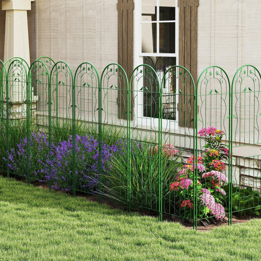 Costway 2 Pack Rustproof Metal Garden Trellis 71" x 20" Wire Lattice Panel for Patio Green