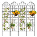Costway 4 Pack 86" x 20" Metal Garden Trellis  Heavy-Duty Plant Support for Vegetable