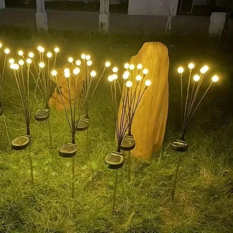 Solar Firefly Garden Lights | LED Outdoor Waterproof Pathway Lighting – Warm White