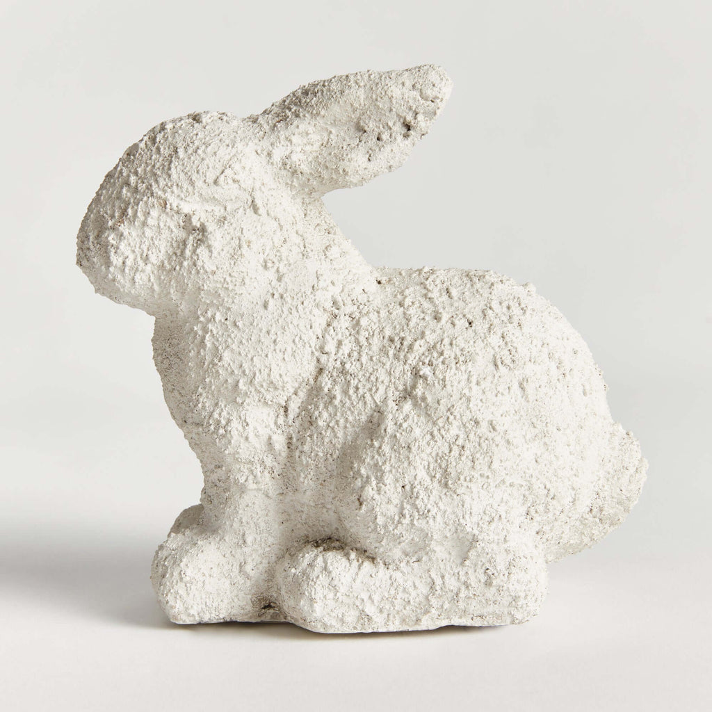 Weathered Terracotta Bunny Garden Statue