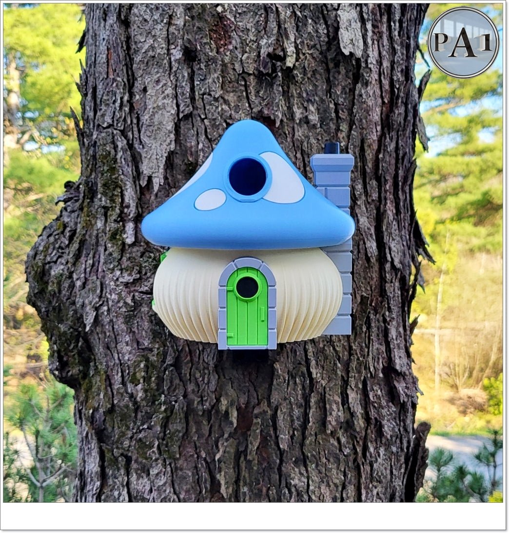 Whimsical Mushroom Birdhouse for Gardens – Fairy Cottage Outdoor Bird Home