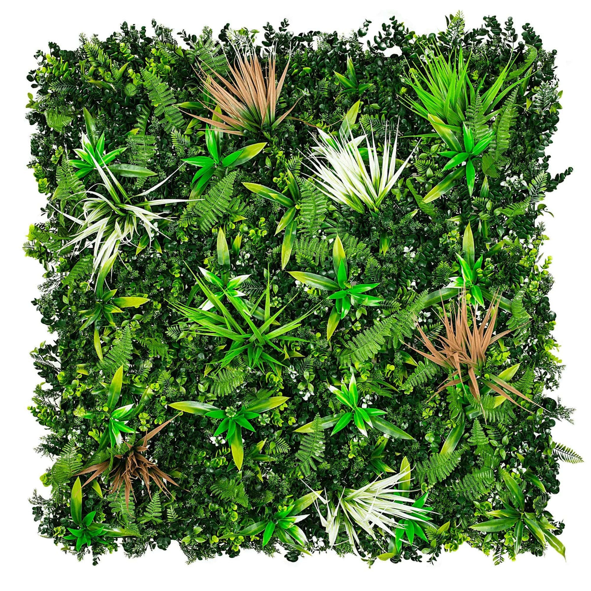 Wild Tropics Artificial Vertical Garden Green Wall Panel 40×40in 11 SQ FT – UV Resistant – Commercial Grade