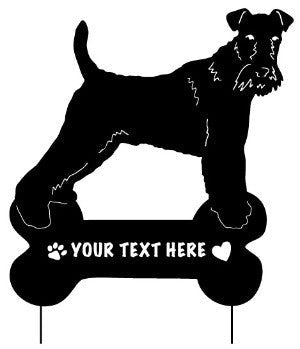 Wire Fox Terrier Garden Stake or Wall Hanging
