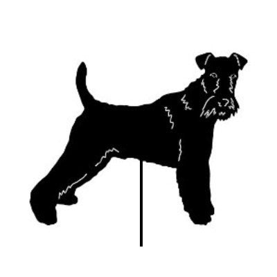 Wire Fox Terrier Garden Stake or Wall Hanging