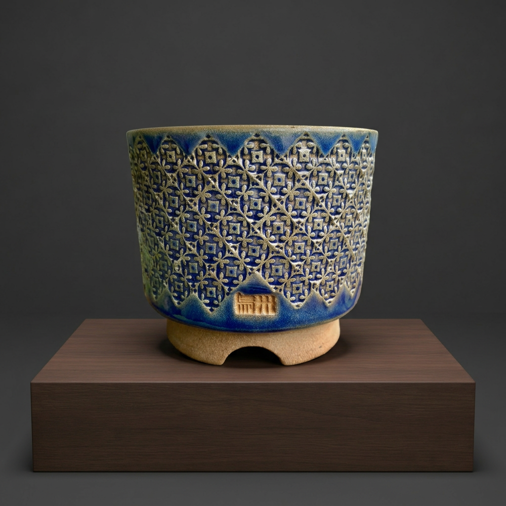WS0004 Rustic Handmade Clay Planter Pot - Pot rim diameter: 3.5"