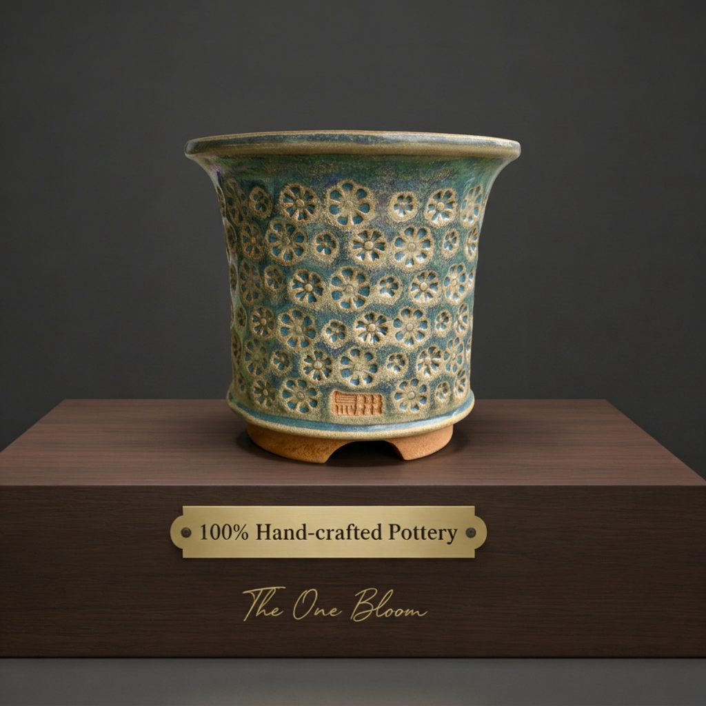 WS0008 Rustic Handmade Clay Planter Pot - Pot rim diameter: 3"