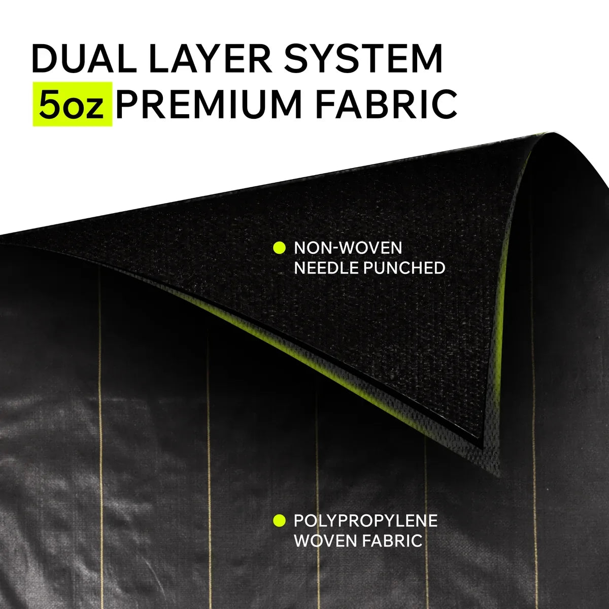 XBAR Heavy-Duty Weed Barrier Fabric (5 oz Dual-Layer)