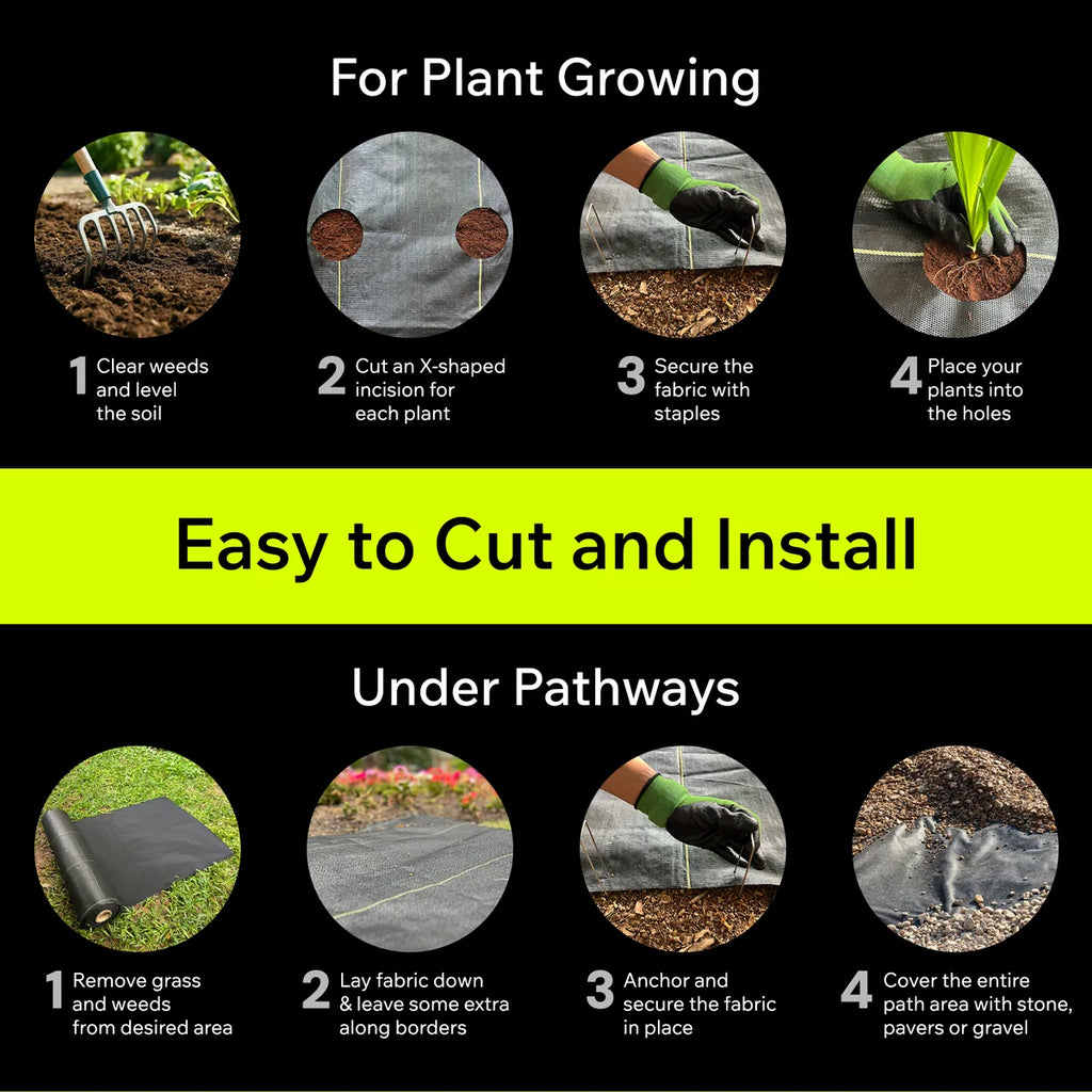 XBAR Heavy-Duty Weed Barrier Fabric (5 oz Dual-Layer)