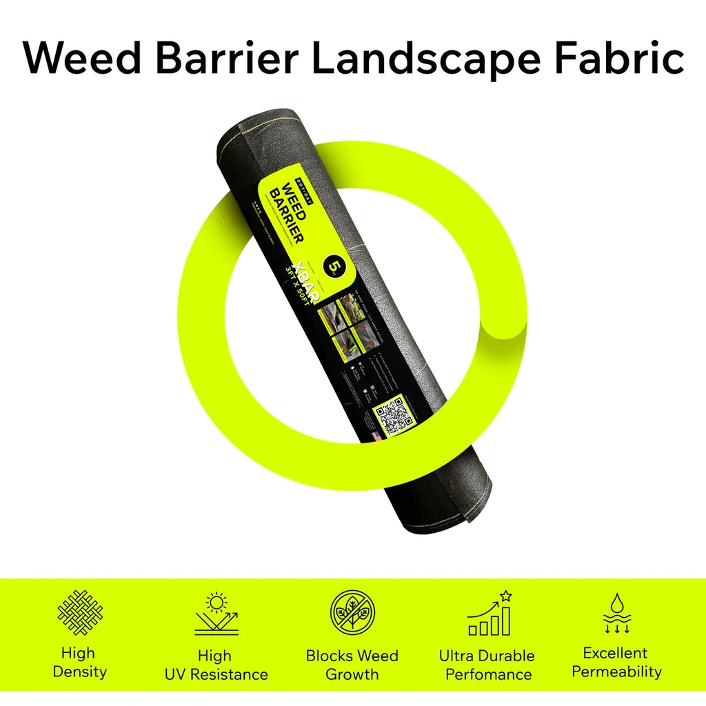 XBAR Heavy-Duty Weed Barrier Fabric (5 oz Dual-Layer)