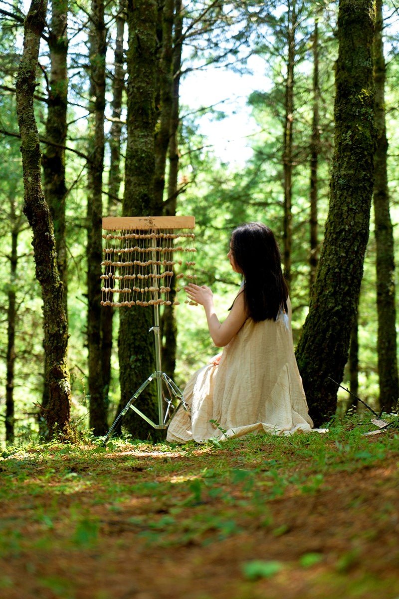 Chacha Oleander Seed Hand Bell | Handmade Rainforest Percussion Instrument