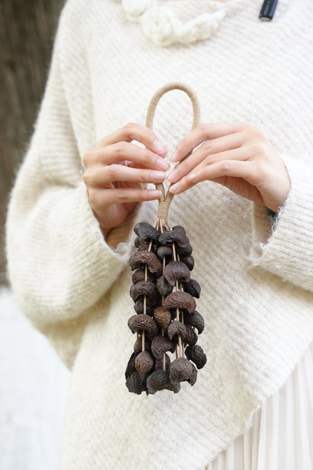 Seed Shaker | Handmade Moonin Seed Shell Hand Bell - Natural Rainforest Decor