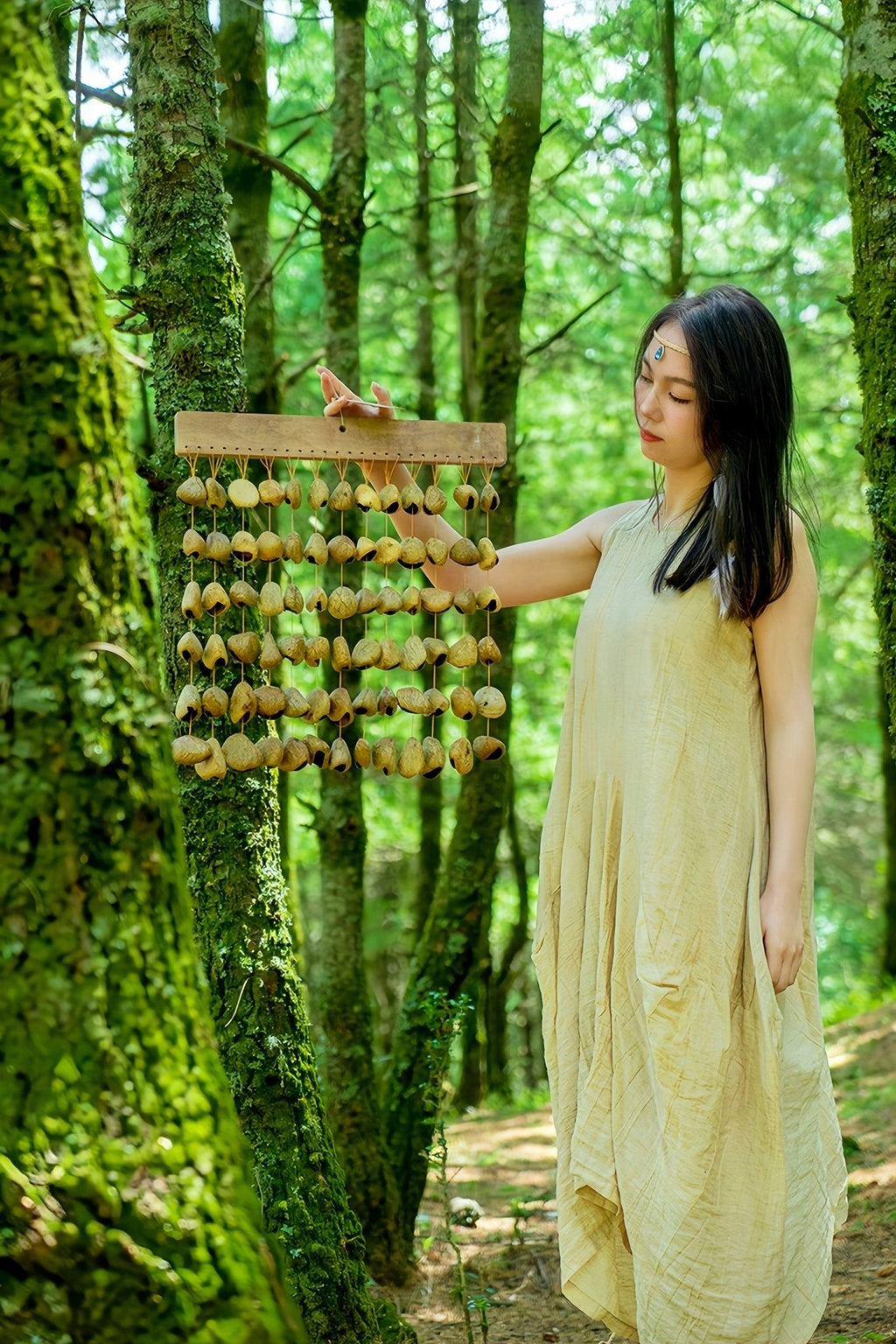 Handmade Panji  Seed Shell Hand Bell