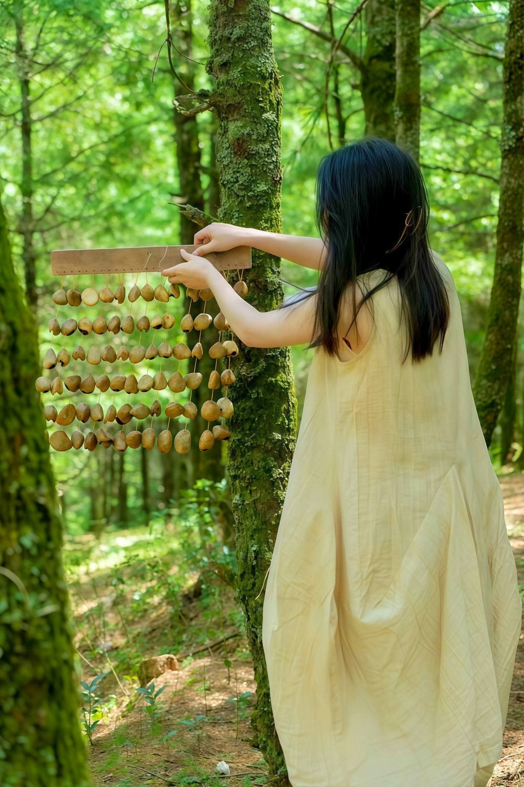 Handmade Panji  Seed Shell Hand Bell