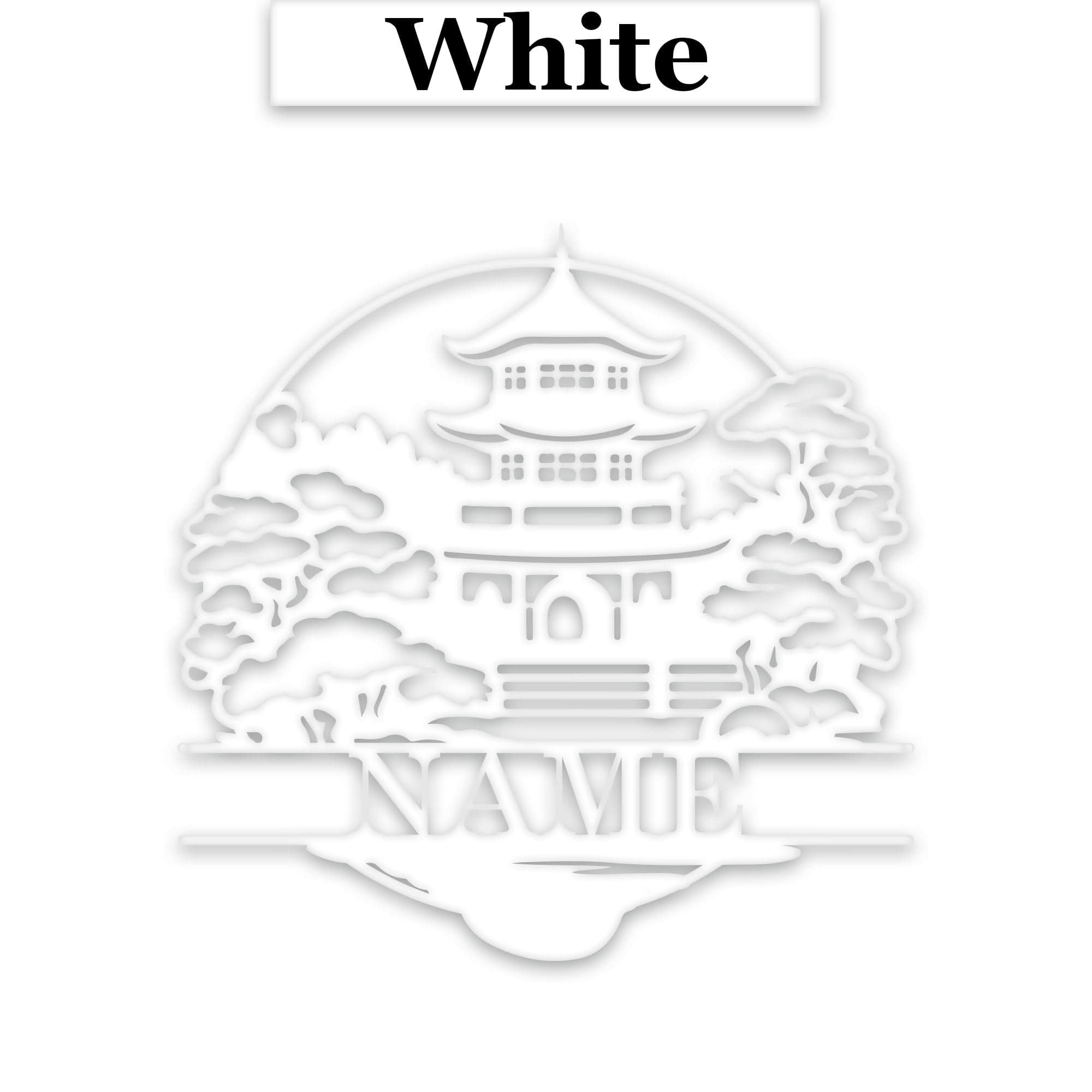 Zen Garden Pagoda Personalized Metal Sign